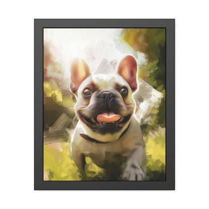 Premium Glass-Framed Dog Portrait